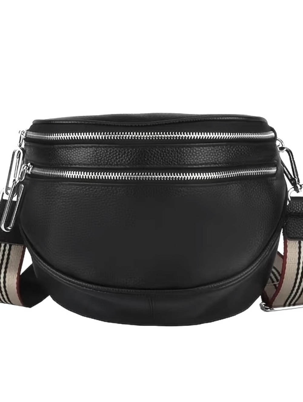 New -Trendy -Retro Style -Half Moon Multifunctional Faux Leather Crossbody Bag